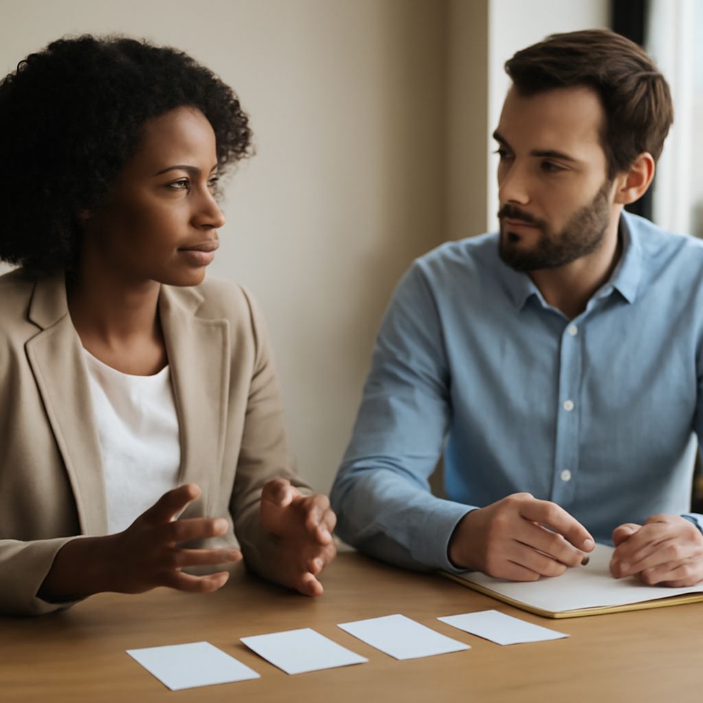 Team discussing culture, climate, and inclusion during an interview