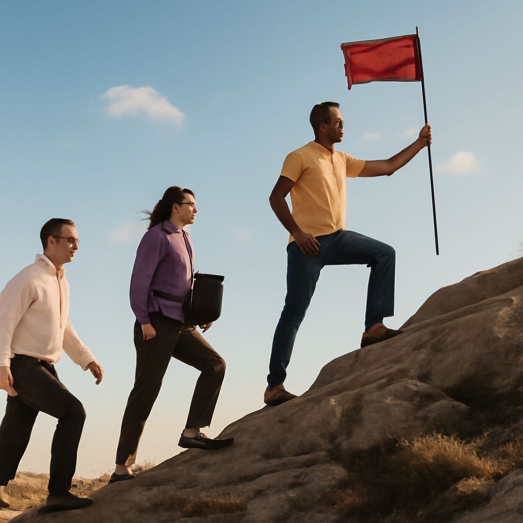 Manager guiding a team through a transformational leadership change
