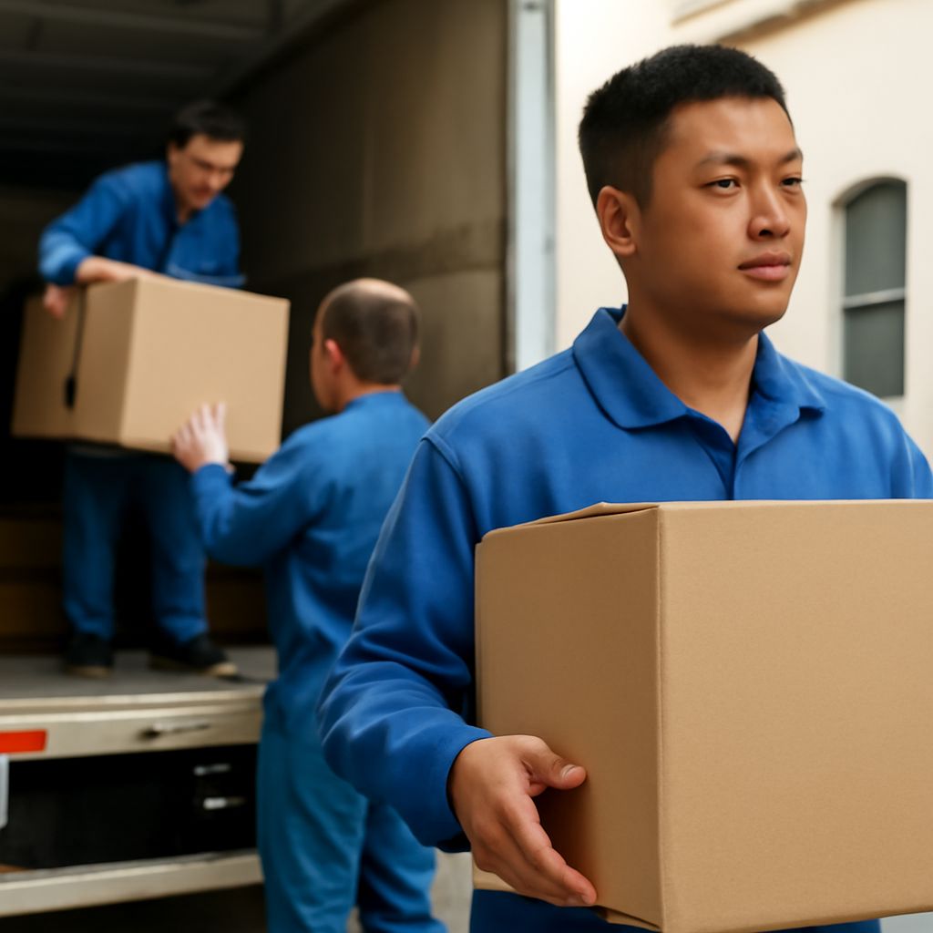 A person tipping movers during a house move